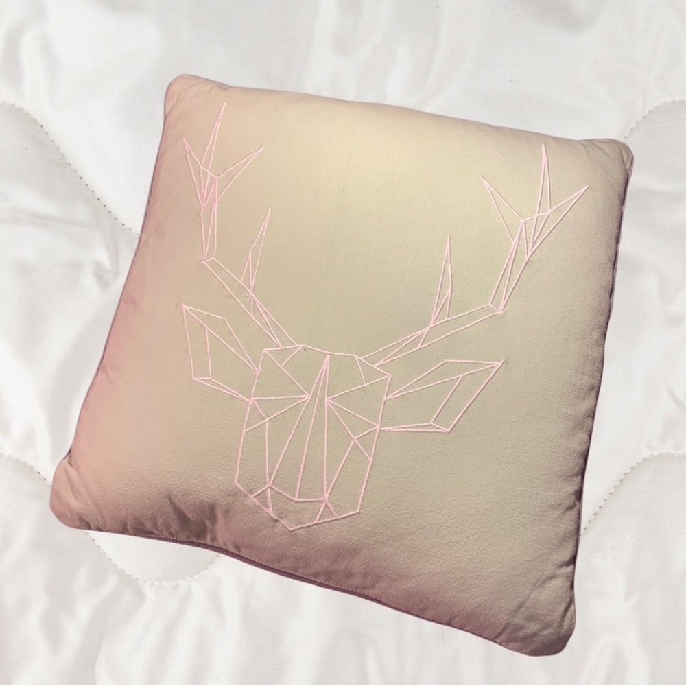 modern elk design throw pillow